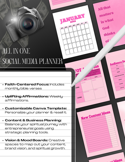 2025 Social Media Planner | Content Planner | Bullet Journal